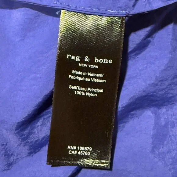 NWT Rag & Bone Blue Rain Jacket Sz S - Picture 5 of 5